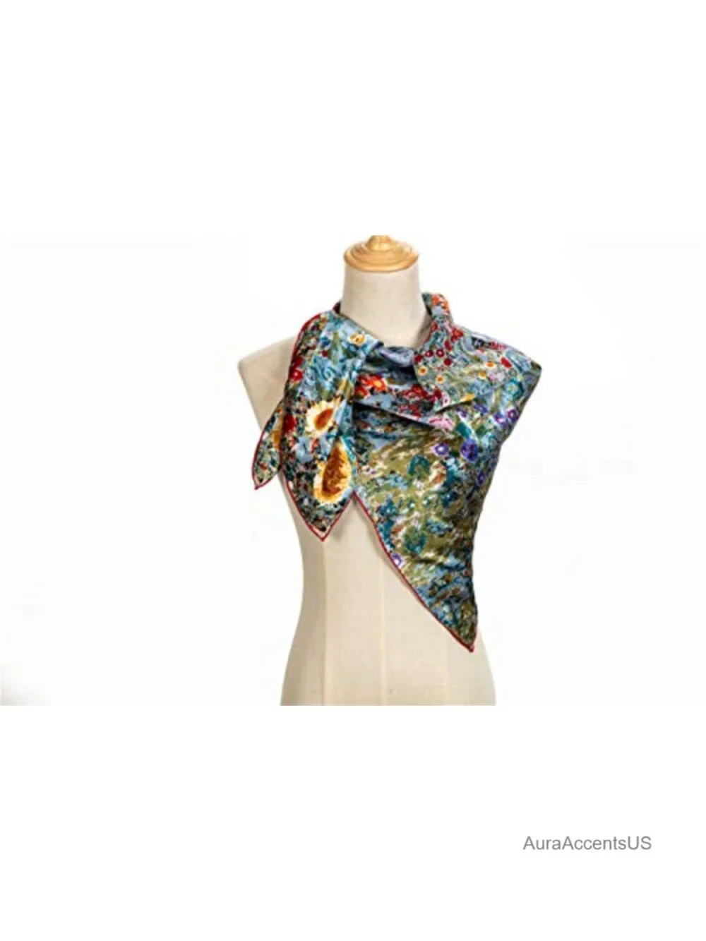 Square Silk Scarf Van Gogh Painted